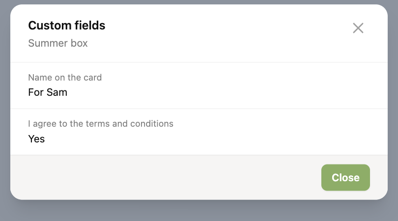 The answers of a payment