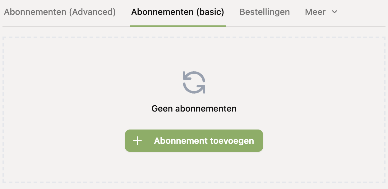 De knop Abonnement toevoegen