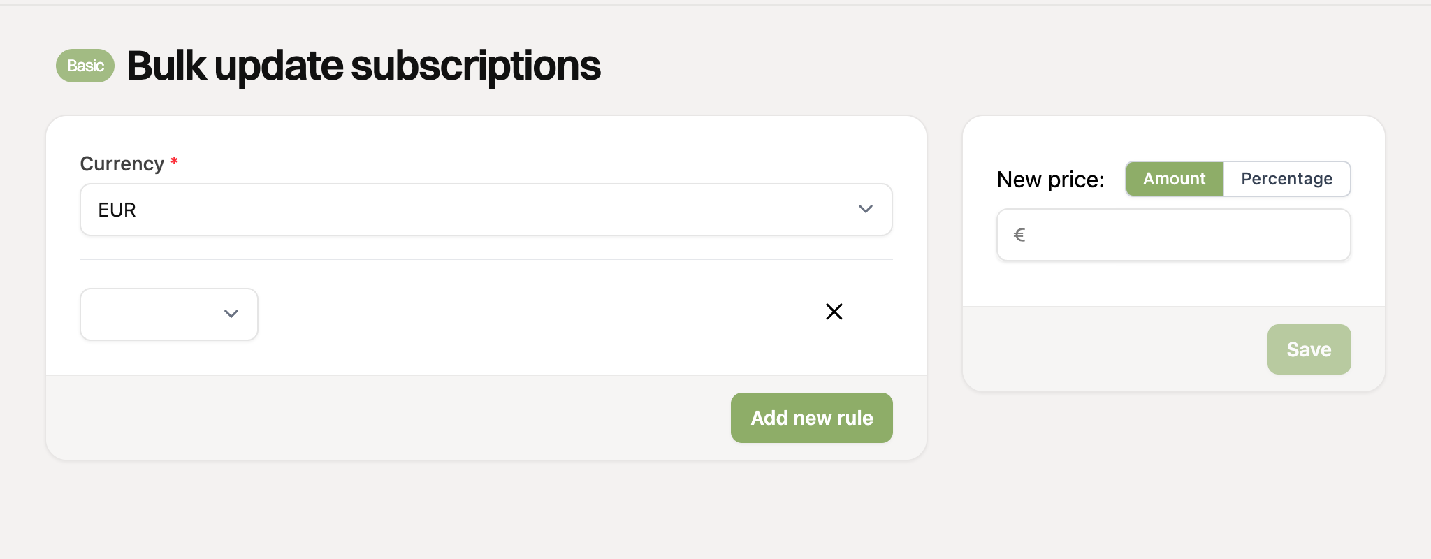 A new filter rule in the bulk editor