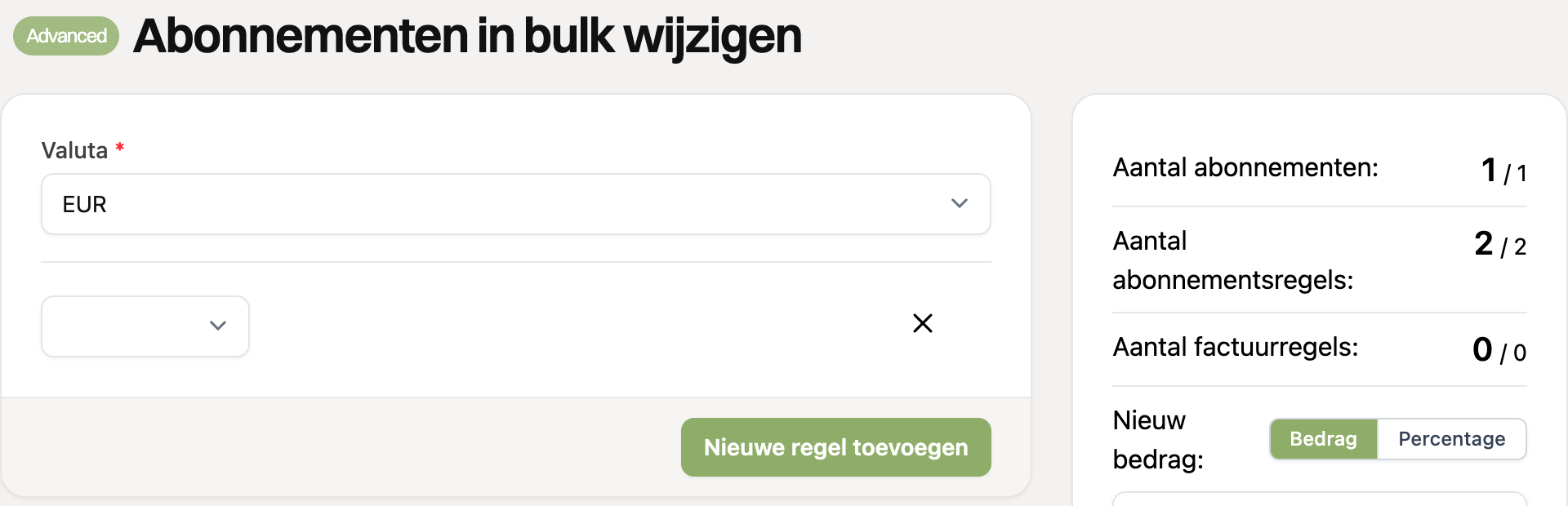 Een nieuwe filterregel in de bulk-bewerker