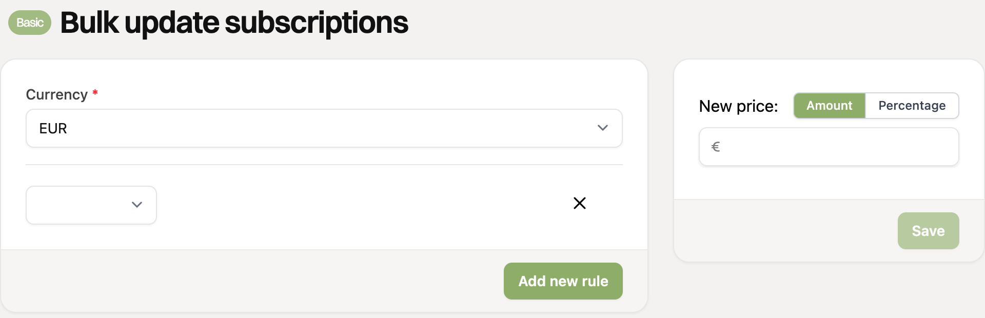 A new filter rule in the bulk editor