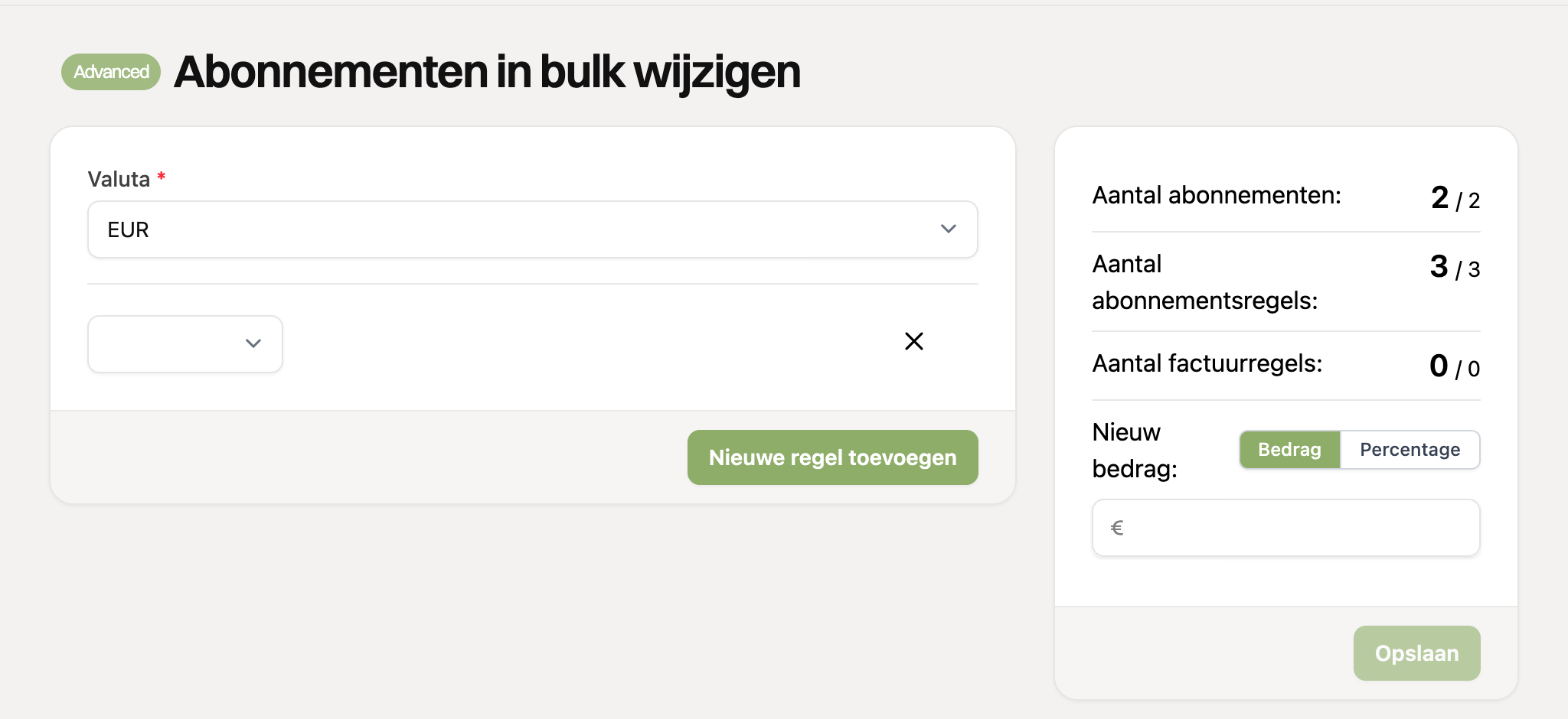 Een nieuwe filterregel in de bulk-bewerker