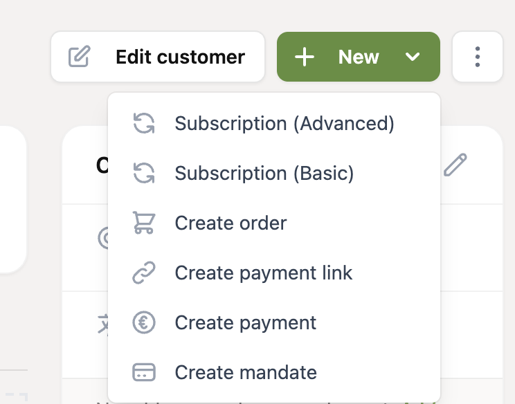 The New button with the Subscription (Basic) option
